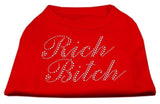 Rich Bitch Rhinestone Shirts Red M (12)