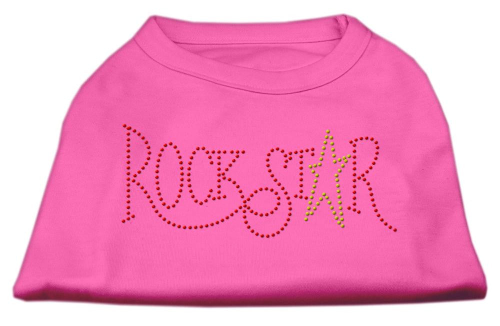 RockStar Rhinestone Shirts Bright Pink L (14)