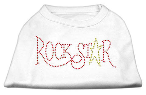 RockStar Rhinestone Shirts White L (14)