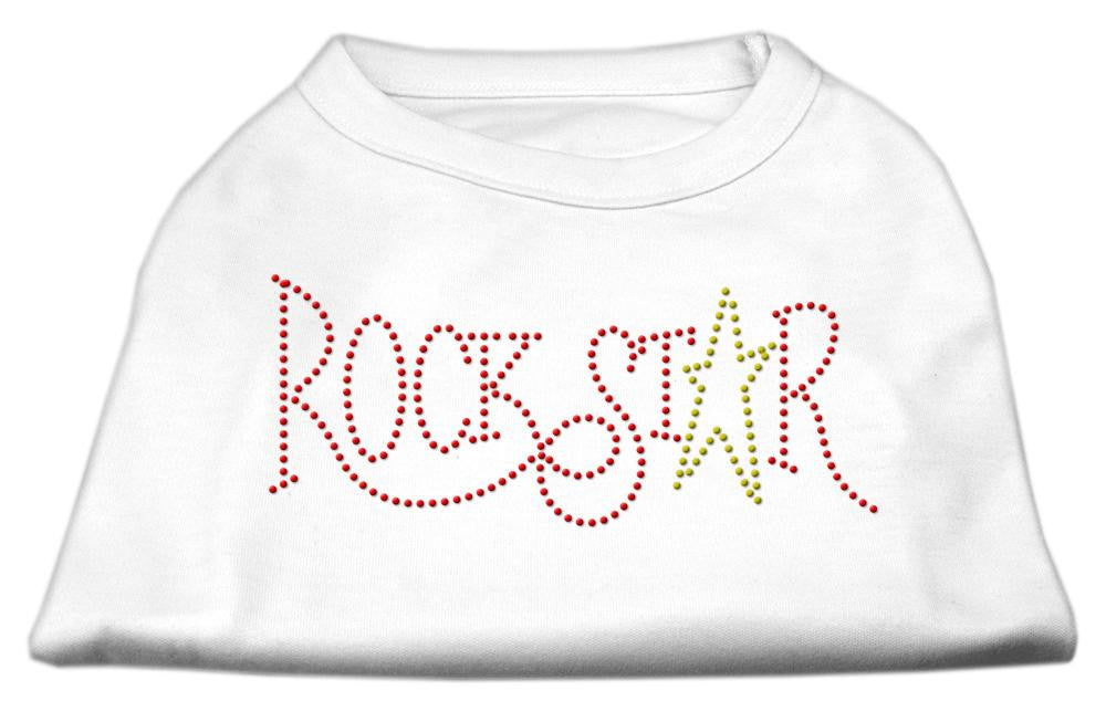 RockStar Rhinestone Shirts White XS (8)