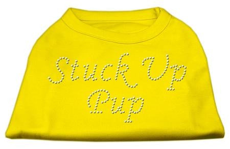 Stuck Up Pup Rhinestone Shirts Yellow Med (12)