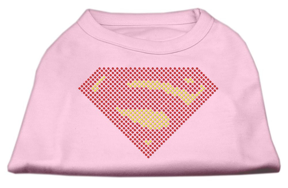 Super! Rhinestone Shirts Light Pink L (14)