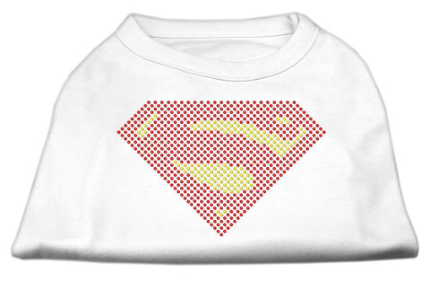 Super! Rhinestone Shirts White L (14)