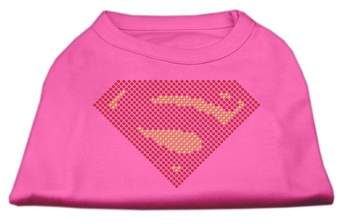 Super! Rhinestone Shirts Bright Pink XS (8)