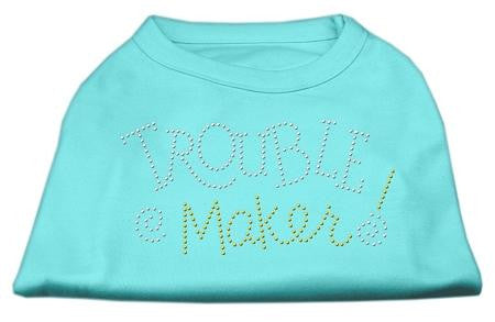 Trouble Maker Rhinestone Shirts Aqua L (14)