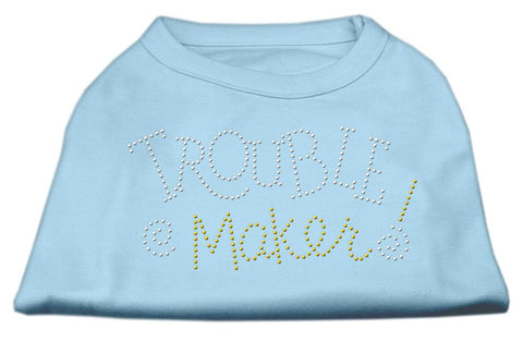 Trouble Maker Rhinestone Shirts Baby Blue XS (8)