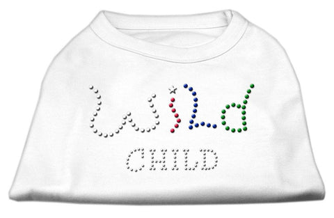 Wild Child Rhinestone Shirts White L (14)