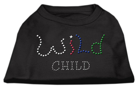 Wild Child Rhinestone Shirts Black S (10)