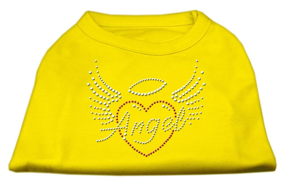 Angel Heart Rhinestone Dog Shirt Yellow XL (16)