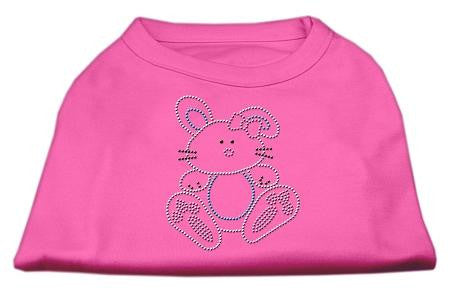 Bunny Rhinestone Dog Shirt Bright Pink Sm (10)