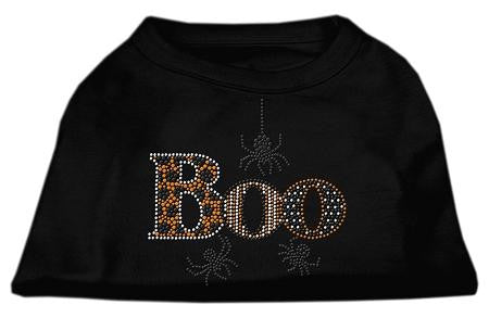 Boo Rhinestone Dog Shirt Black Lg (14)