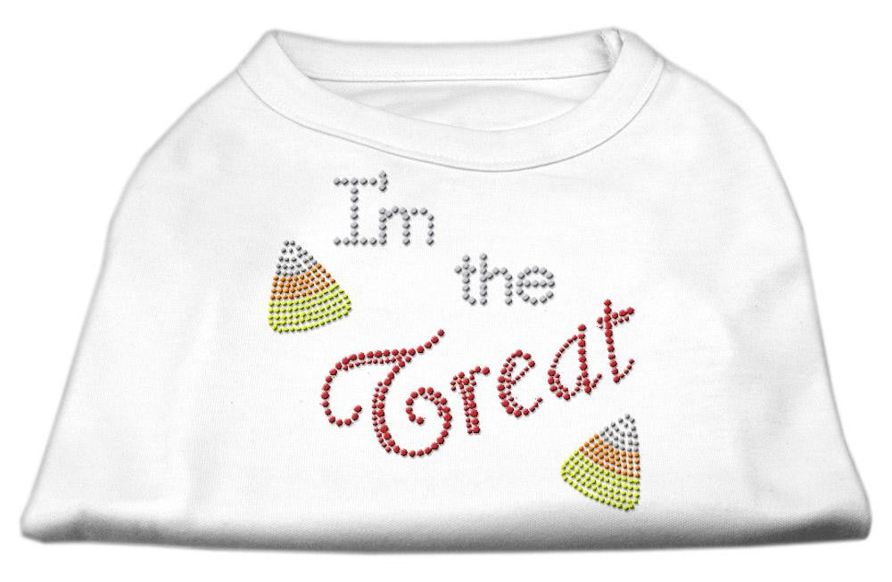 I'm the Treat Rhinestone Dog Shirt White Med (12)