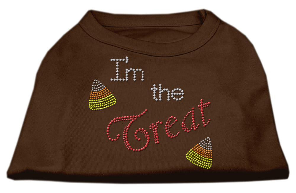 I'm the Treat Rhinestone Dog Shirt Brown XS (8)