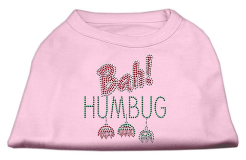 Bah Humbug Rhinestone Dog Shirt Light Pink XXXL (20)