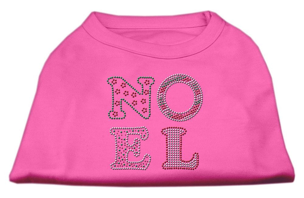 Noel Rhinestone Dog Shirt Bright Pink Lg (14)