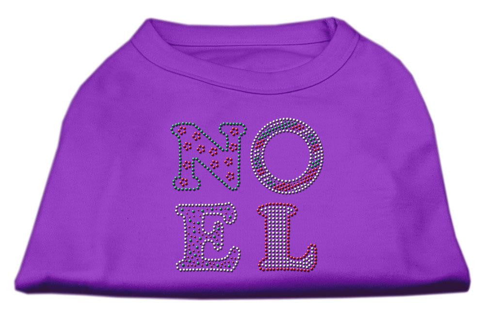 Noel Rhinestone Dog Shirt Purple Lg (14)