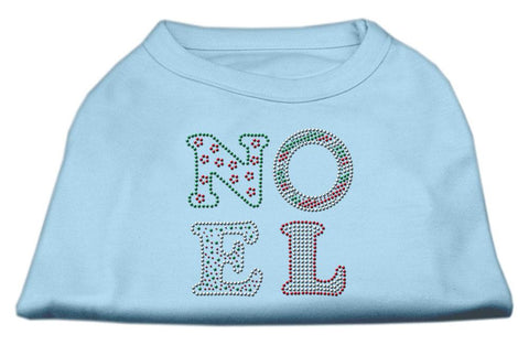 Noel Rhinestone Dog Shirt Baby Blue XXL (18)