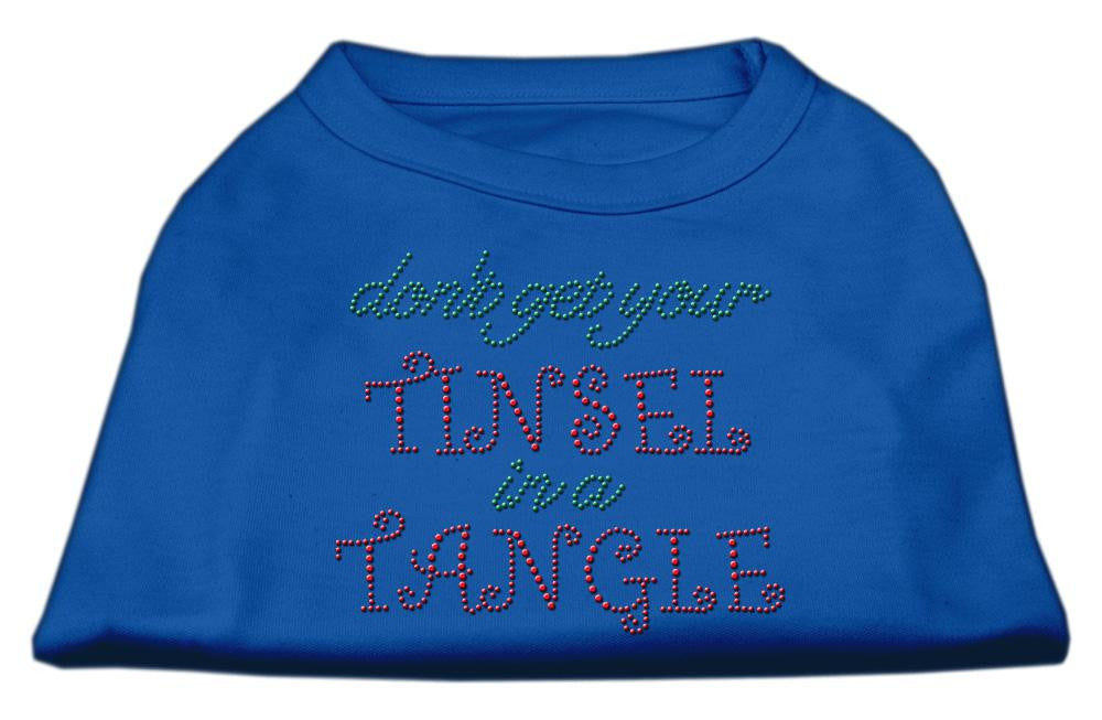 Tinsel in a Tangle Rhinestone Dog Shirt Blue XL (16)