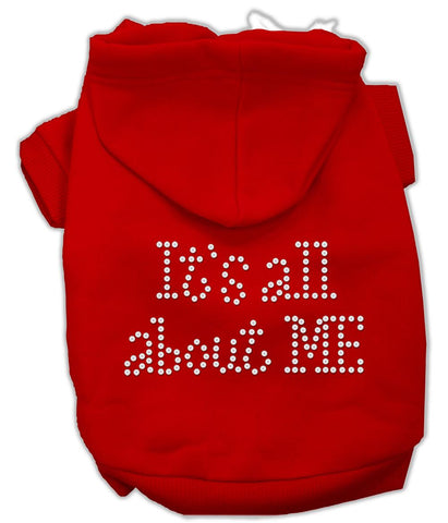 It's All About Me Rhinestone Hoodies Red L (14)