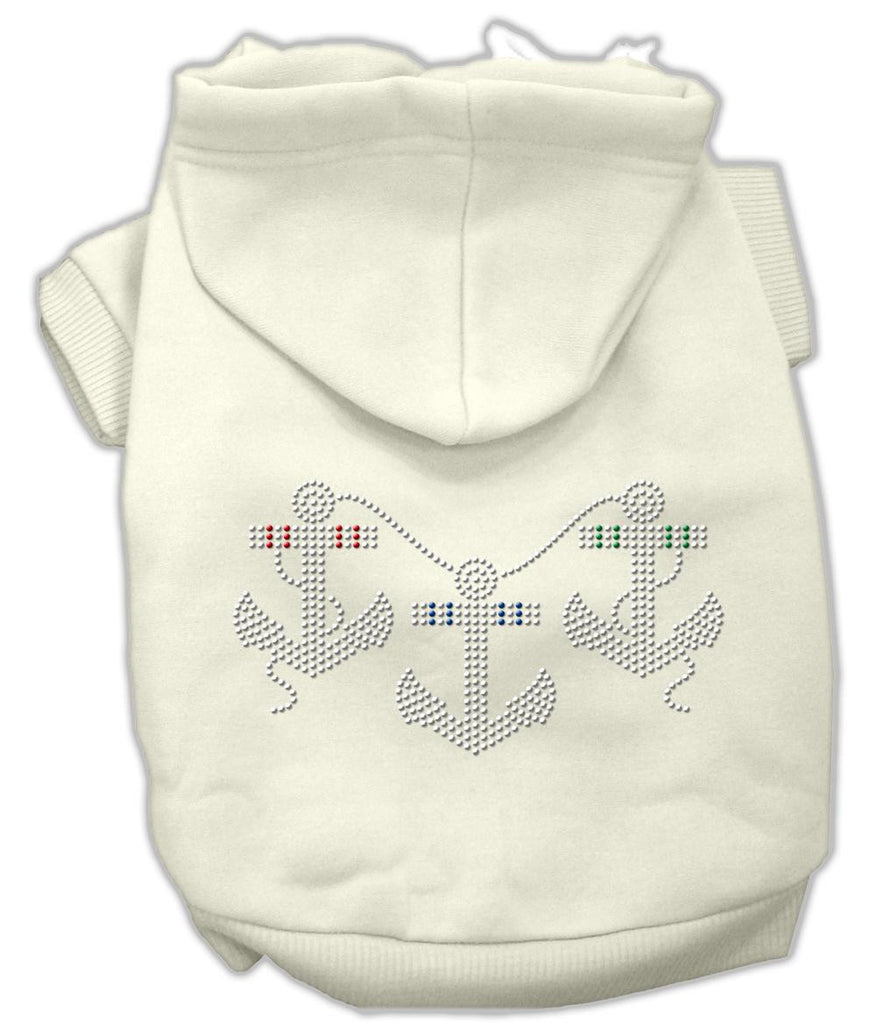 Rhinestone Anchors Hoodies Cream M (12)