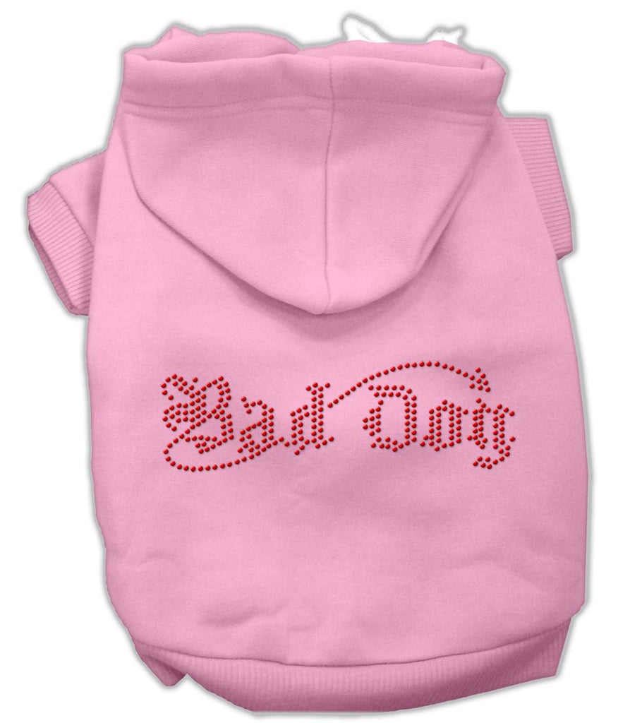 Bad Dog Rhinestone Hoodies Pink L (14)