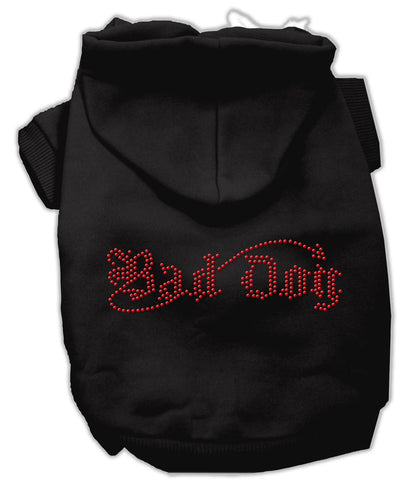 Bad Dog Rhinestone Hoodies Black S (10)