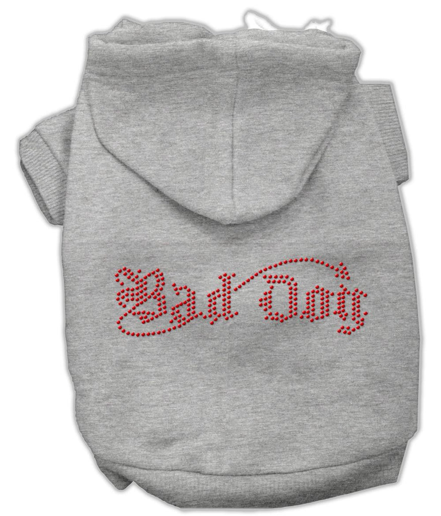 Bad Dog Rhinestone Hoodies Grey S (10)