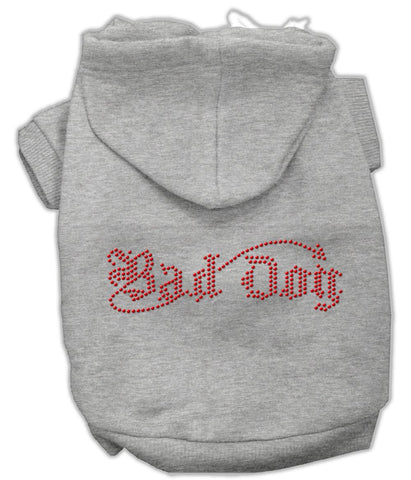 Bad Dog Rhinestone Hoodies Grey Xl (16)