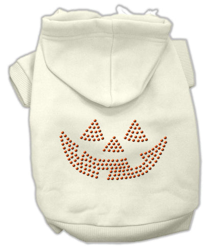 Jack O' Lantern Rhinestone Hoodies Cream L (14)