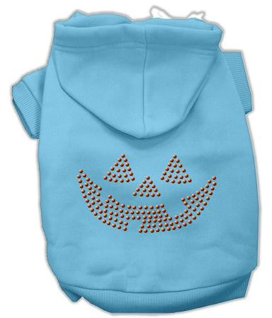 Jack O' Lantern Rhinestone Hoodies Baby Blue Xs (8)