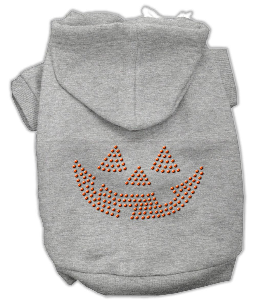 Jack O' Lantern Rhinestone Hoodies Grey Xs (8)