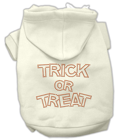 Trick Or Treat Rhinestone Hoodies Cream L (14)