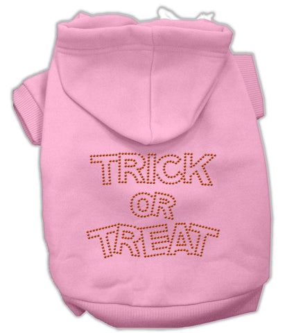 Trick Or Treat Rhinestone Hoodies Pink Xs (8)