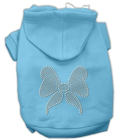 Rhinestone Bow Hoodies Baby Blue L (14)