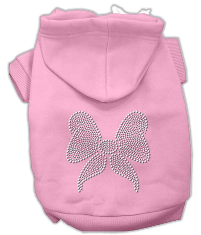 Rhinestone Bow Hoodies Pink Xs (8)