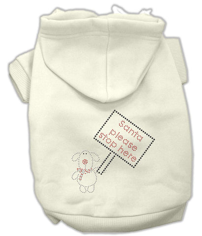 Santa Stop Here Hoodies Cream S (10)