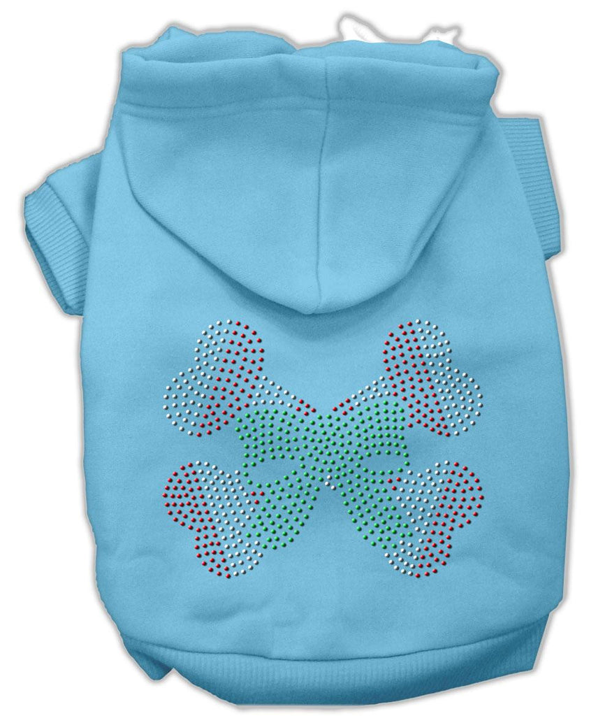 Candy Cane Crossbones Rhinestone Hoodie Baby Blue L (14)