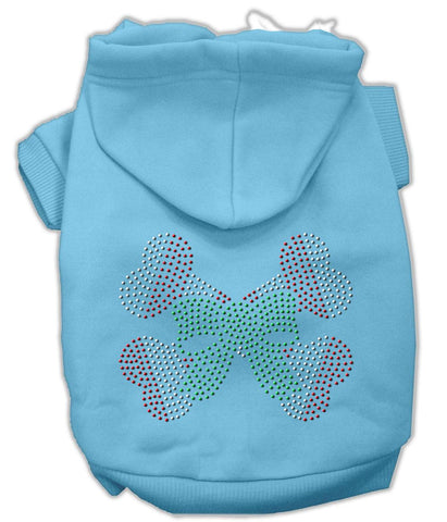 Candy Cane Crossbones Rhinestone Hoodie Baby Blue Xs (8)