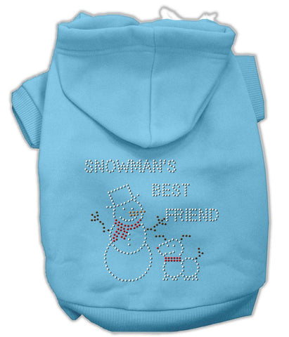 Snowman's Best Friend Rhinestone Hoodie Baby Blue M (12)