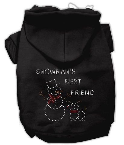 Snowman's Best Friend Rhinestone Hoodie Black M (12)