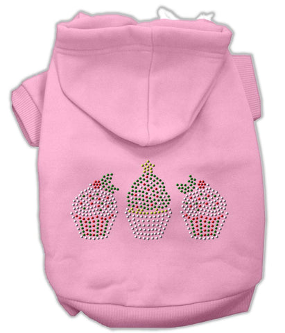 Christmas Cupcakes Rhinestone Hoodie Pink Xl (16)