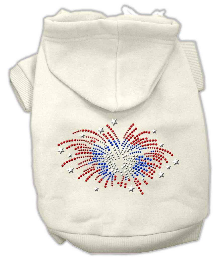 Fireworks Rhinestone Hoodie Cream XXXL(20)