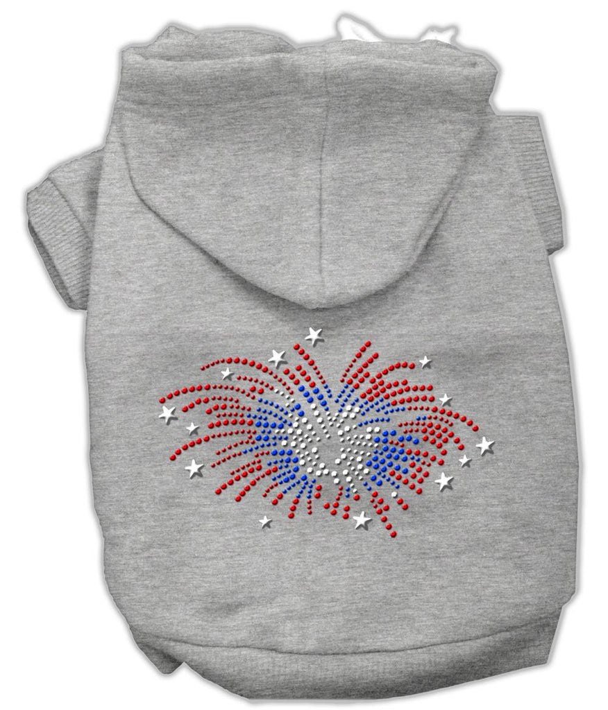 Fireworks Rhinestone Hoodie Grey Xxxl(20)