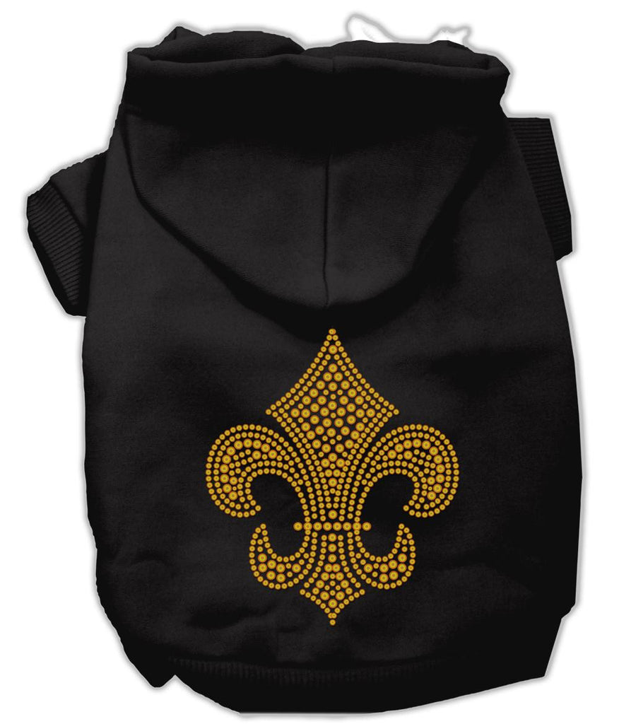 Gold Fleur De Lis Hoodie Black L (14)