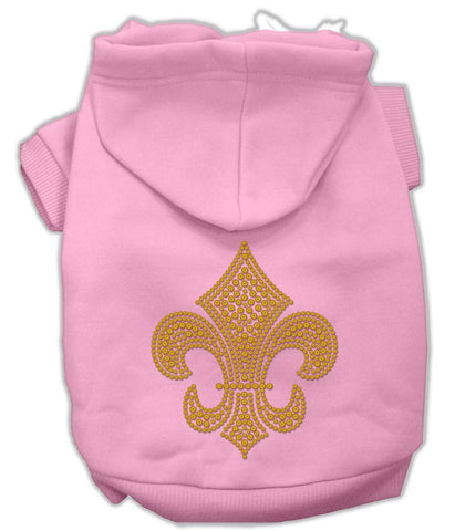 Gold Fleur De Lis Hoodie Pink S (10)