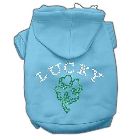 Four Leaf Clover Outline Hoodies Baby Blue L (14)