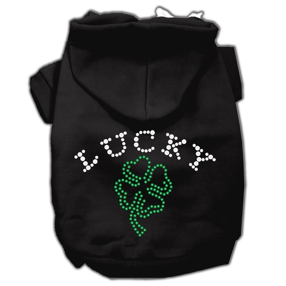 Four Leaf Clover Outline Hoodies Black L (14)