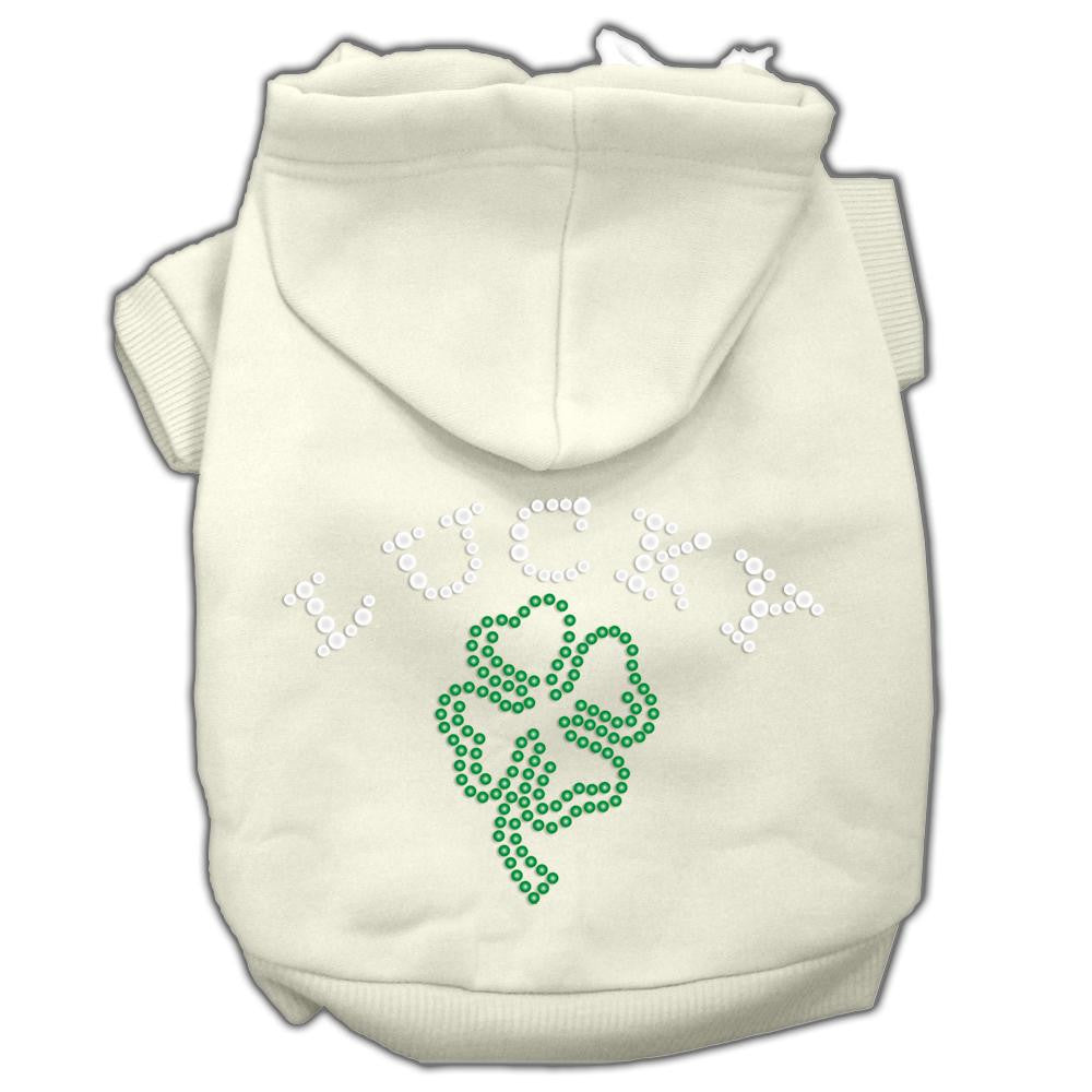 Four Leaf Clover Outline Hoodies Cream M (12)