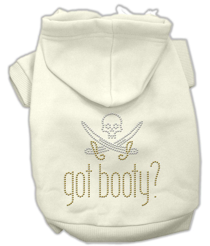 Got Booty Rhinestone Hoodies Cream L (14)