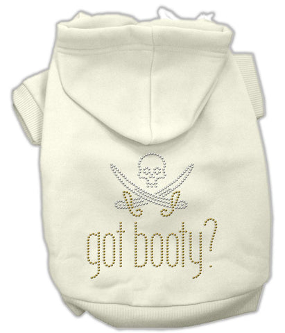 Got Booty Rhinestone Hoodies Cream L (14)